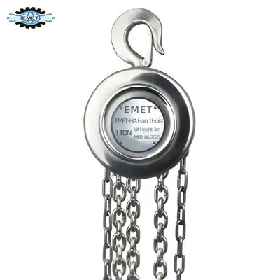 Nerūsējošā tērauda manuālais ķēdes pacēlājs